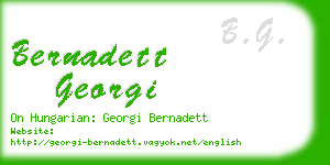 bernadett georgi business card